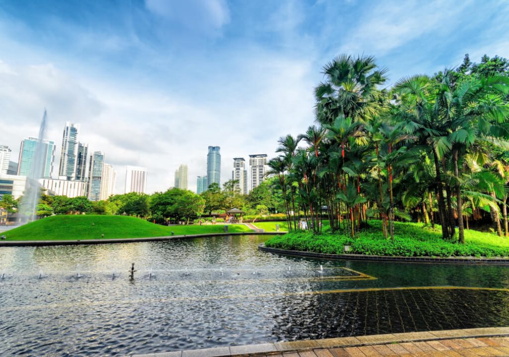 Downtown of Kuala Lumpur in KLCC district.
