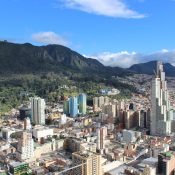 Aerial view of Bogota, Colombia