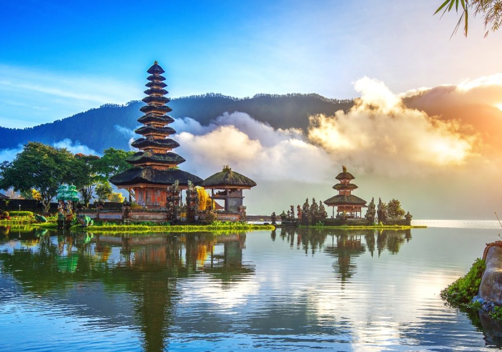 pura ulun danu bratan temple in Bali, indonesia.