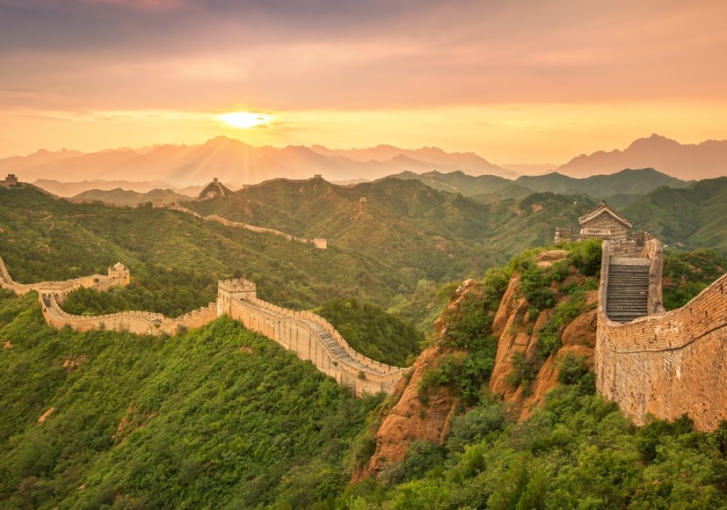 Great Wall of China at Sunrise