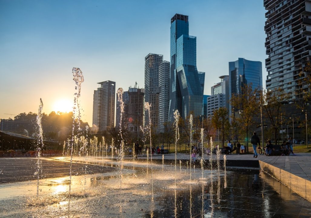 Sunset at La Mexicana Park, Mexico City