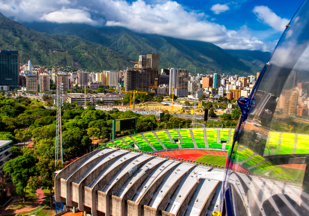 Aeriel view of Caracas, Venezuela
