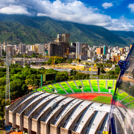 Aeriel view of Caracas, Venezuela