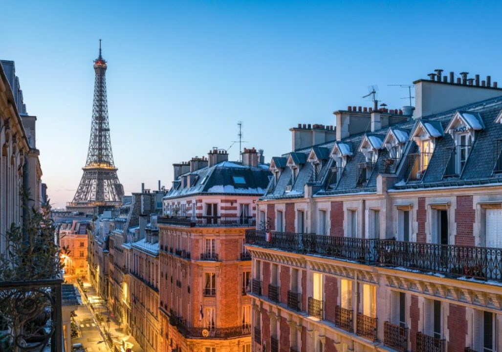 View of the Eiffel Tower, Paris, France