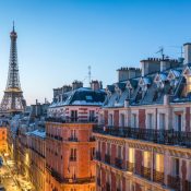 View of the Eiffel Tower, Paris, France
