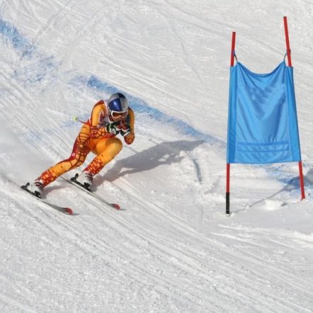Downhill skiing