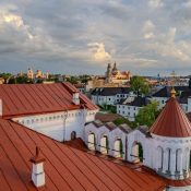 Lithuania rooftop view