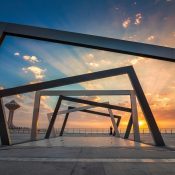 Beautiful Sunrise view at Dammam Al Khobar Corniche Saudi Arabia.