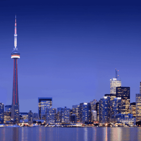 Toronto skyline at night