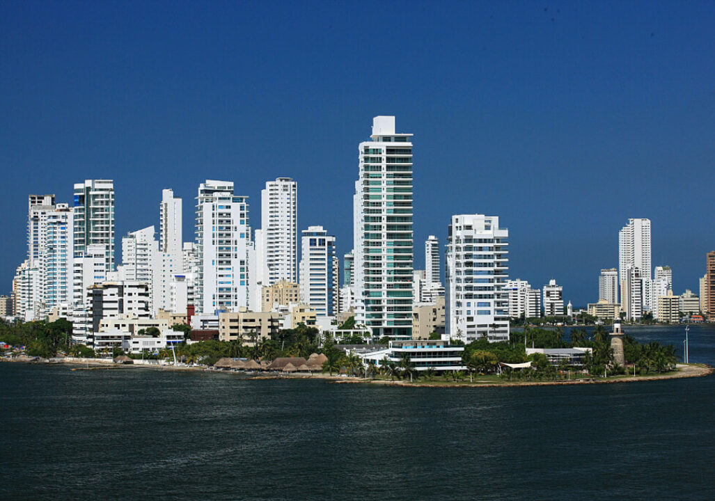 city skyline of Cartagena, Colombia