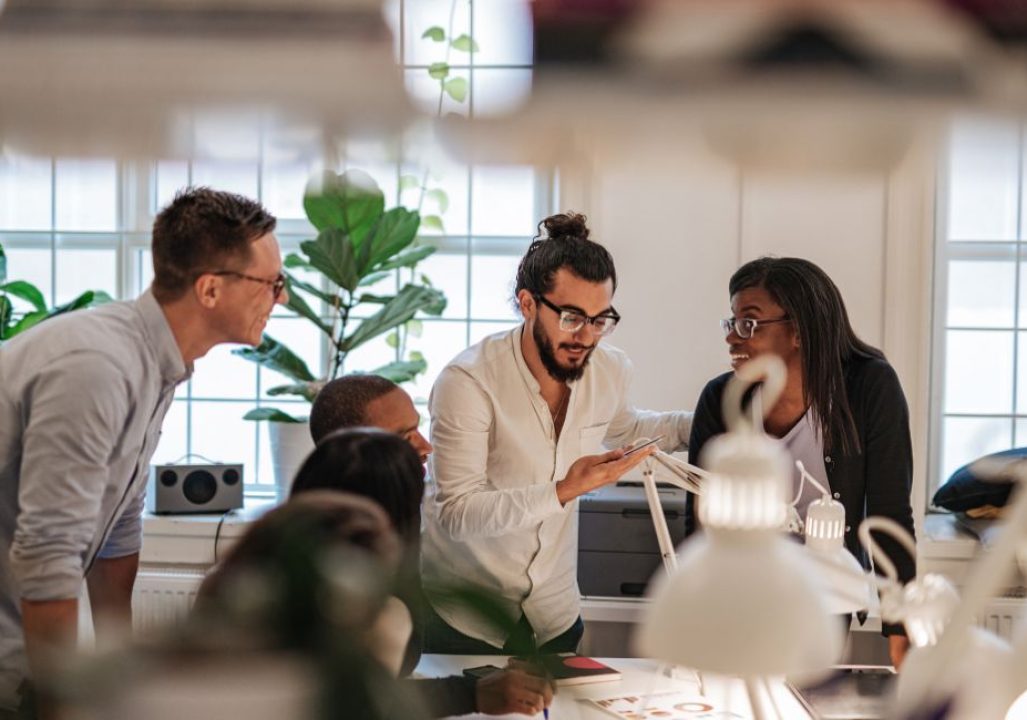 Scene from a business meeting