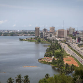 panoramic city view of Abidjan, Côte d'Ivoire
