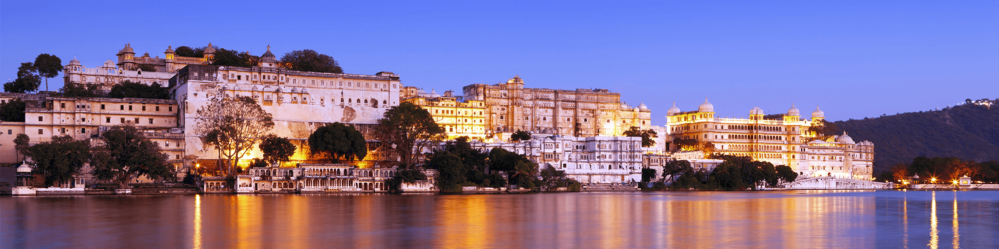 City Palace, Udaipur, Rajasthan, viewed from across the water