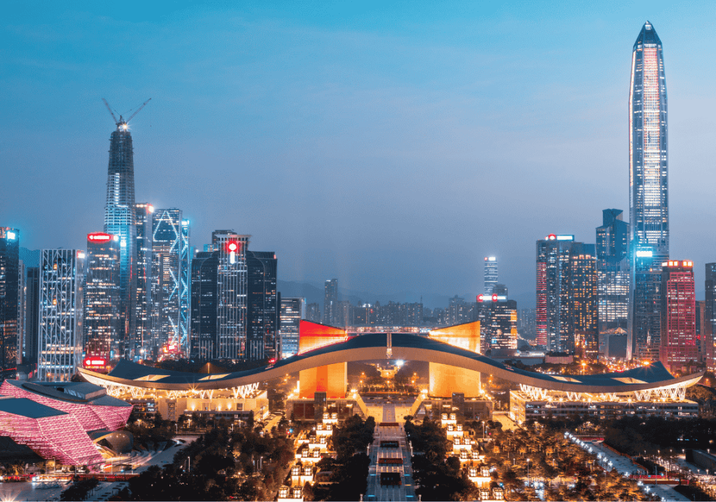 Night city view of Shenzhen, China