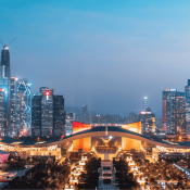 Night city view of Shenzhen, China