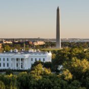 DC skyline with view of the White House and the Washington Monument