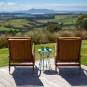 Deck overlooking the New Zealand countryside